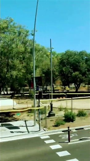 Travel. Spain. Barcelona. View from the bus window.