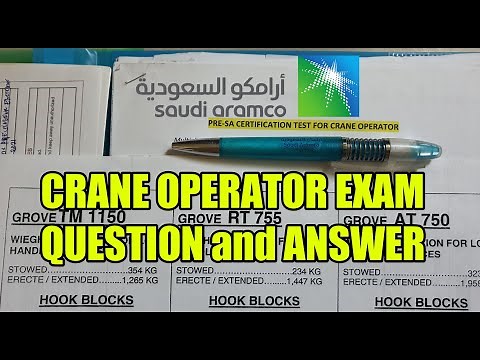 CRANE OPERATOR EXAM QUESTION AND ANSWER | SAUDI ARAMCO STANDARD