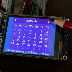 Trying out the calendar GUI component. Running on ESP32 and ILI9341 TFT with Touch, using LVGL. #esp32 #arduino @owel.codes #platformio #programming #coder #coding #hmi #gui #interface #iot #internetofthings #userinterface | Owel.codes