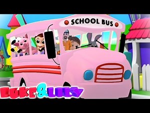 Wheels On The Bus | The Bus Song | Nursery Rhymes For Children | Kids Songs with Luke and Lily