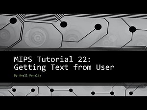 MIPS Tutorial 22 Getting Text From The User Video Lecture | MIPS Assembly Programming Simplified - Electronics and Communication Engineering (ECE)