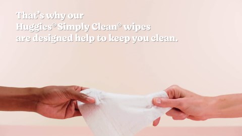 Huggies Simply Clean Unscented Wipes, 1 Flip-Top Pack, 64 Total Count (Select for More)