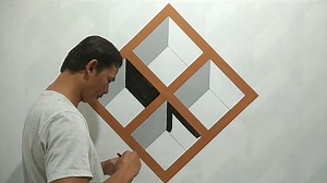 1.5M views · 31K reactions | Simple 3D wall painting || ide cat tembok 3D || cat dinding 3D | YR PRO Kreatif | Facebook