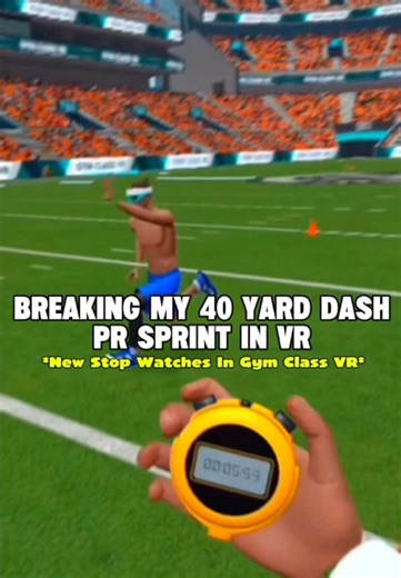 Breaking A 40 Yard Dash PR Sprint In VR Football🏈🔥 #gymclassvr #gymclassvrcommunity #fypシ @Gym Class VR @WokeGamingVR @Harkenslash @Snack