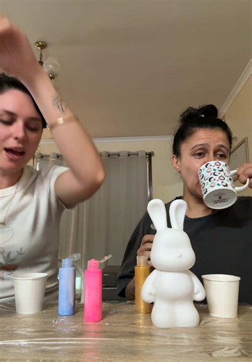 Finished product on Tik Tok notes go check it out it’s worth it we got these from Kmart for $9 definitely worth it! #bestie #itsabandcthing #camandbridge #fyp #foryou #art #craft