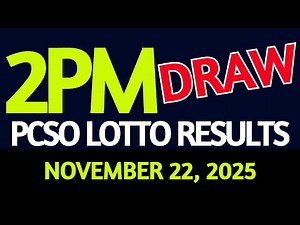 2pm Lotto Result Today November 22, 2025 Swertres Ez2 PCSO