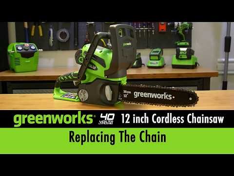 40 Volt 12 Inch Chainsaw - Replacing the Chain