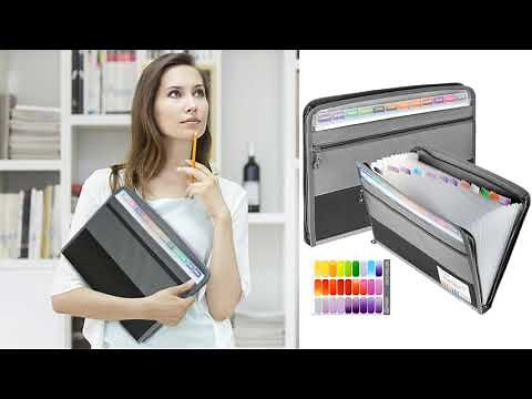 Expanding File Folders A4, 13 Pockets Filing Accordion Folder Document Organiser