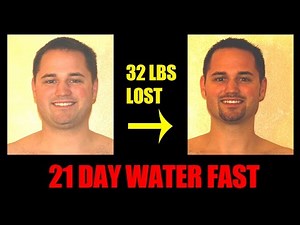 Water Fasting - Day 21 of 21 - Breaking the Fast - Pictures Before After - 32 lbs lost