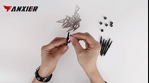 12-Piece Set of 20-Inch Carbon Crossbow Arrows and Hunting Broadheads 6 Pack,Bolts Carbon Crossbow Arrows for Hunting and Outdoor Practice