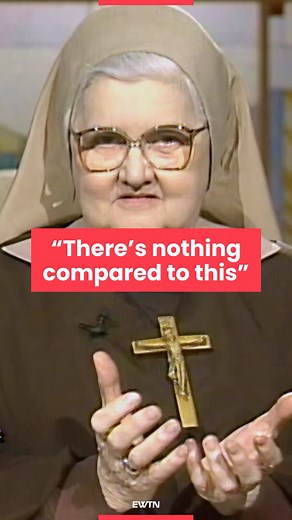 ✨ “There’s nothing in the day compared to that moment when you and Almighty God are one.” — Mother Angelica Mother Angelica reminds us that Holy Communion is the greatest gift on earth — greater than any prayer, any ecstasy, any suffering, any work. In the Eucharist, the infinite God unites Himself with us. 🕊️ 🎥 Mother Angelica Live Classics ewtn.com/motherangelica | EWTN