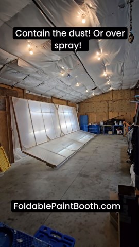 DIY Foldable Paint Booths plans on Instagram: "Want to keep your shop clean while sanding? You need to build one of these. Foldablepaintbooth.com #paintbooth #sandingbooth #prepbooth #detailbooth #cleanroom #jdm #usdm #carpainter #carporn #instapaint"