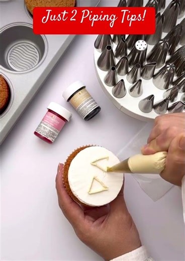 Simple Ice Cream Cupcake Design Tutorial 🍨 #3 #tip3 #sweetcupcake