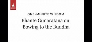 Why do we bow to the Buddha? Meditation master Bhante Gunaratana explains. Read Bhante G's book Mindfulness in Plain English at wisdompubs.org/book/mindfulness-plain-english. | Wisdom Publications