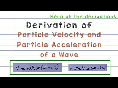 Derivation of Particle velocity and particle acceleration in a wave • HERO OF THE DERIVATIONS.