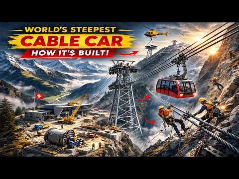 Engineering Marvels: Europe’s Steepest Cable Cars on Alpine Mountains.