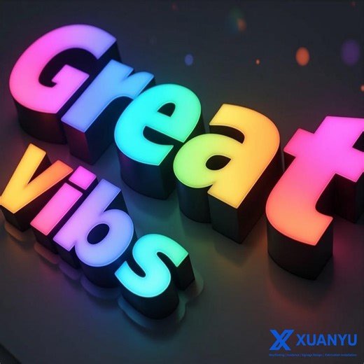 Custom RGB LED Sign | Illuminated Channel Letters, Business Logo - Etsy