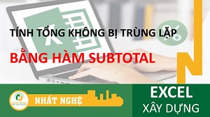 Tính tổng không bi trùng lặp bằng hàm subtotal ..................................... Excel có một hàm tương tự như hàm Sum () nhưng sẽ giúp bạn tự động loại bỏ các tổng phụ trong vùng chọn – Việc này đã giúp tôi giảm thiểu sai sót trong một bảng tính khối lượng và khi tổng hợp khối lượng của dự án. Để hiểu hơn về hàm này, bắt đầu tìm hiểu thôi nào!!!! ..................................... Tải ngay Ebook "EBOOK ỨNG DỤNG EXCEL THỰC CHIẾN": https://ebookxaydung.gr8.com/ | Huỳnh Nhất Linh