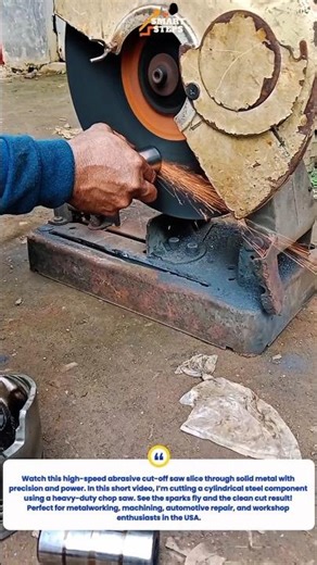 Precision Metal Cutting with a High-Speed Cut-Off Saw | Satisfying Sparks 🔥 #Shorts