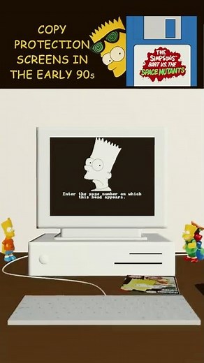 Anti-Piracy Screen on Bart vs. the Space Mutants (MS-DOS)