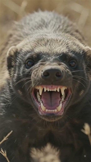 This Tiny Animal Walks Toward Lions #honeybadger #animalfacts #wildlife #naturedocumentary