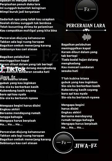 Karaoke Perceraian Lara Full Lirik - Ipang Cover Viral Tiktok
