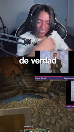 rick roll en big 2025 #rickroll #creeper #minecraft #ofv