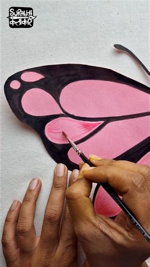 Butterfly Wall Decor from Chart Paper 😱 #surabhikalakar #art