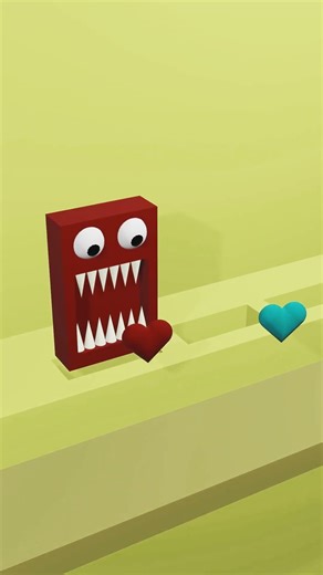 Reverse | Wow 😱 Scary & Confused Monster eating heart ❤️🫀🧡❤️‍🔥 #fypviral #blender #funny #loopvideos