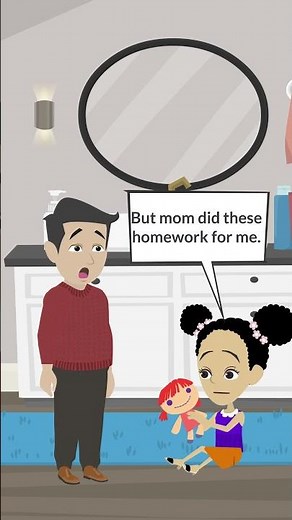 Funny English For Kids: Mom did these homework for me