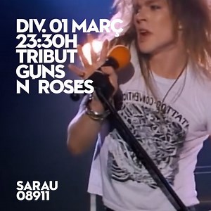1.8K views · 125 reactions |  Prepareu-vos per a un viatge èpic al món del rock! 落 ✅Tribut a GUNS'N'ROSES al Sarau 08911 amb Hell House - Guns N' Roses Cover Band  Divendres 1 de març Entrades anticipades AQUÍ⬇⬇⬇⬇ https://www.sarau08911.com/rock/tribut-gunsnroses/ | Sarau 08911 | Facebook
