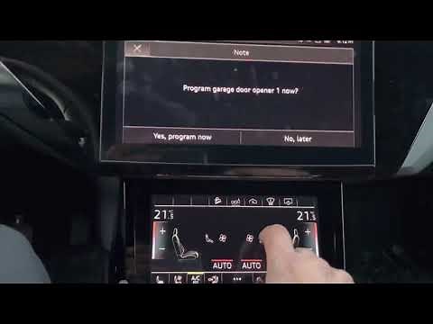 Setting up the Garage Door opener for the first time on Audi E-tron, Q7,Q8, A6,A7, A8