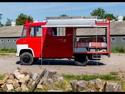Mercedes-Benz T2 Fire Truck Camper Lets You Enjoy Endless Views and Live off the Grid