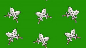 crossed swords background rotation animation.4K Video motion Animation.