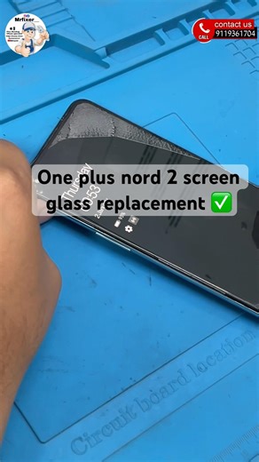 One plus nord 2 screen glass replacement #smartphone #technology #repair #onplus #glass cutting