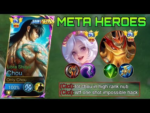 HOW TO PLAY CHOU AGAINST META HEROES 2025 | Mlbb Chou Libra Shiryu Gameplay | MLBB
