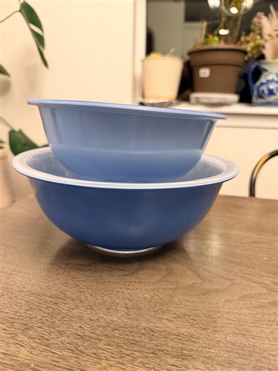 Pyrex Mixing Bowls Set of Two Blue 1.5L and 2.5L Vintage Kitchen - Etsy