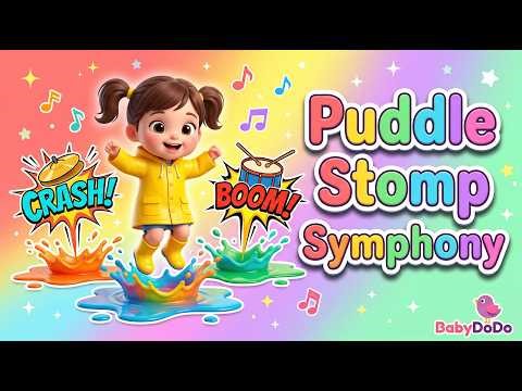 Puddle Stomp Symphony | Active Playtime for Kids | BabyDoDo