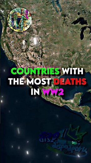 Countries with the most Deaths in WW2 #mapping #edit || #shorts #history #ww2 #geography