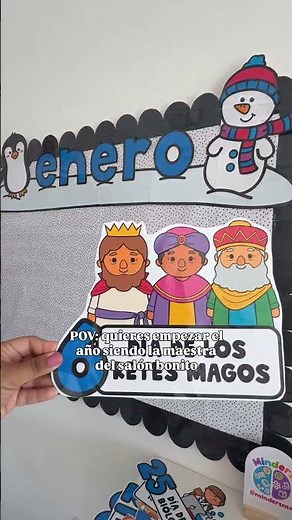 Decoracion del salón para el mes de enero