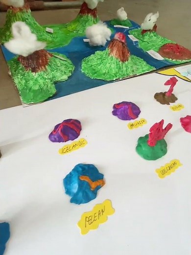Types of Volcanic Eruptions l DIY Clay Model 🌋 #educationalvideo #scienceforeveryone