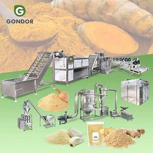Continuous Dry Turmeric Drying Ginger Processing Production Line Garlic and Onion Powder Make Machine