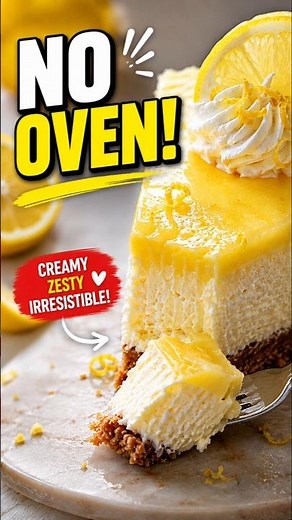 No-Bake Lemon Cheesecake with Condensed Milk (Zest Trick!) #shorts #cheesecake #LemonCheesecake