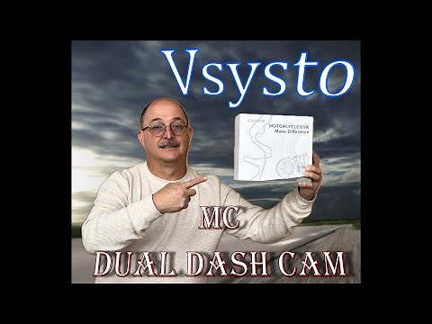 Motorcycle Dual Cam. Vsysto F4.5X DVR with Continuous Recording.