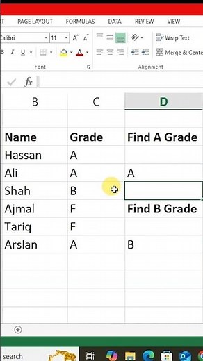 Count Students Total Grade in Microsoft Excel #msexcel #countif #excel #shorts