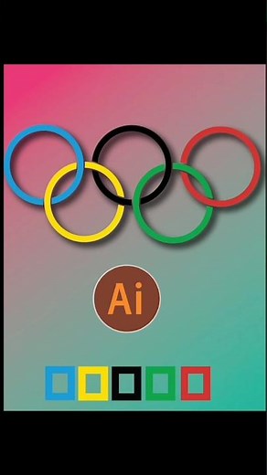 "Creating the Olympic Logo from Scratch in Illustrator | Step-by-Step Tutorial"