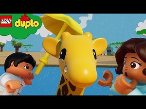 LEGO - Rain Rain Go Away - Learn | ABC 123 Moonbug Kids | Fun Cartoons | Learning Rhymes