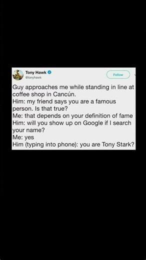 tony stark or tony hawk? | Subscribe for more #motivation 😊👍