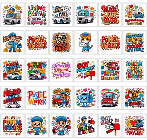 Postal Worker PNG Bundle | Mail Carrier Shirt Graphic | Appreciation Gift Artwork | Instant Digital Download - Etsy Canada