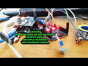 Arduino Alat Monitor Suhu mlx90614 GY-906 Sensor Getar WiFi Ethernet webserver